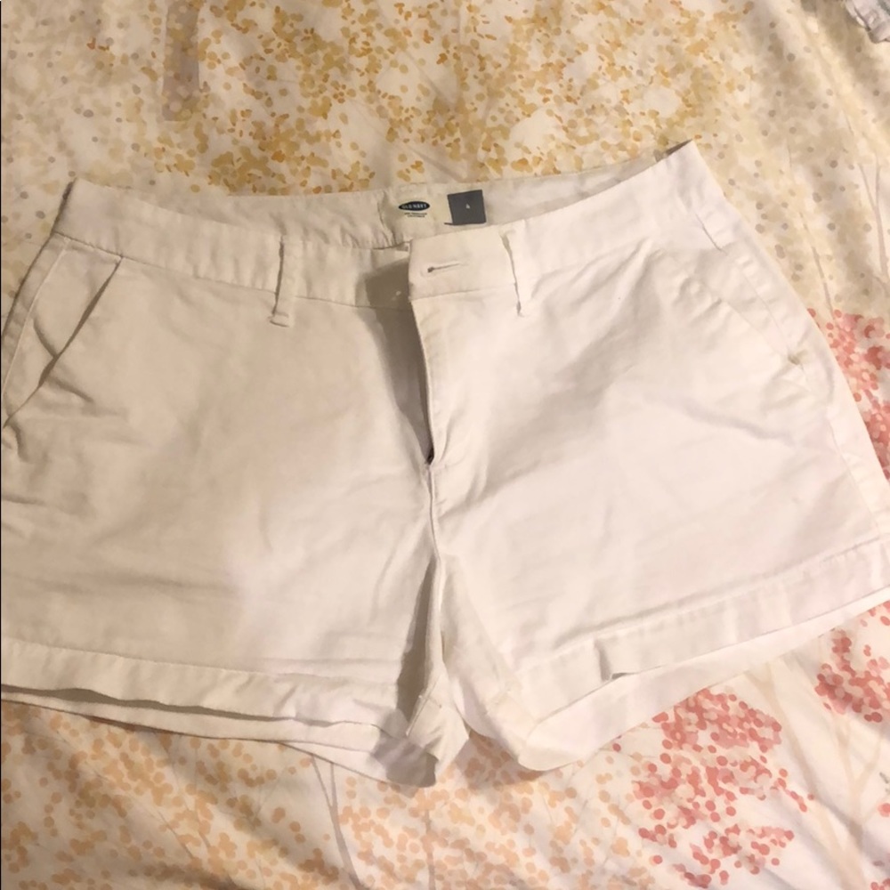 Old Navy White Chino Shorts